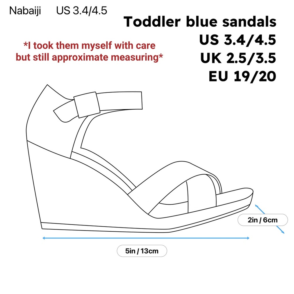 🇫🇷👍GUC NABAIJI | EU 19-20 | Unisex Lightweight practical Toddler blue Sandals - Picture 8 of 11